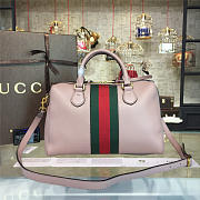 Gucci GG Supreme 32 Handle Bag Pink Leather 2207 - 4