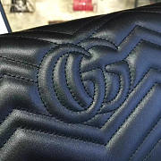 Gucci GG Marmont 21 Matelassé Chain Bag Black Leather 474575 - 6