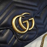 Gucci GG Marmont 21 Matelassé Chain Bag Black Leather 474575 - 5