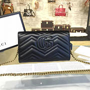 Gucci GG Marmont 21 Matelassé Chain Bag Black Leather 474575 - 4