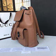 BagsAll Gucci Bamboo Brown Backpack  - 3