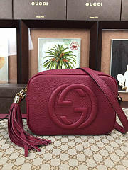 Gucci Soho Disco 21 Leather Bag Red Wine Z2363 - 2