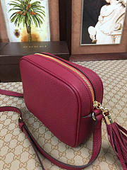 Gucci Soho Disco 21 Leather Bag Red Wine Z2363 - 3