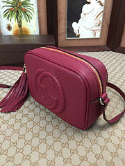Gucci Soho Disco 21 Leather Bag Red Wine Z2363 - 4