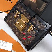 Louis Vuitton PETITE MALLE BOX BAG Monogram 3496 19cm  - 4
