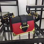 bagsAll Prada Cahier 20 Leather Shoulder Bag 1BD045 Red - 1