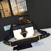 bagsAll Prada Cahier Leather 20 Shoulder Bag White - 1
