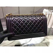Chanel Quilted Lambskin Medium Boy Bag 25 Gold Hardware Black VS05222 - 6