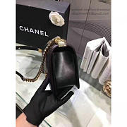 Chanel Quilted Lambskin Medium Boy Bag 25 Gold Hardware Black VS05222 - 5