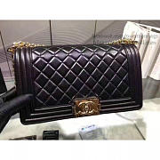 Chanel Quilted Lambskin Medium Boy Bag 25 Gold Hardware Black VS05222 - 4