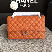 Chanel Lambskin Classic handbag Orange A01112 VS04951 25cm - 6