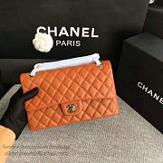 Chanel Lambskin Classic handbag Orange A01112 VS04951 25cm - 3