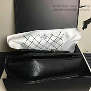 CC Quilted Deerskin Perfect Edge Bag Black A14041 VS02205 26.5cm - 4