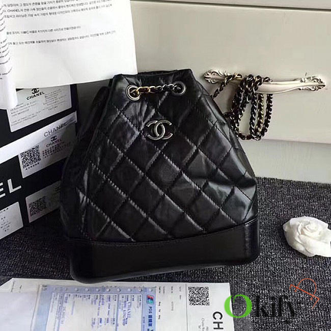 CHANEL'S GABRIELLE Small Backpack 24 Black A94485  - 1