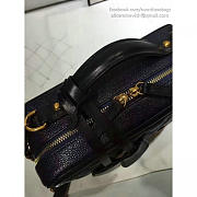 CC Caviar Quilted Small CC Filigree Vanity Case Blue BagsAll A93343 VS08734 - 3