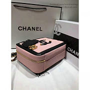 CC Caviar Quilted Small CC Filigree Vanity Case Pink BagsAll A93343 VS08792 - 2