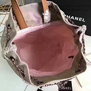 CC Canvas Sequins Drawstring Backpack Beige and Red - 4