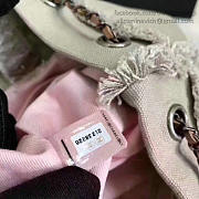 CC Canvas Sequins Drawstring Backpack Beige and Red - 6