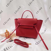 BagsAll Celine Belt Bag Red Calfskin Z1193 27cm  - 1