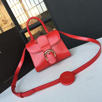 bagsAll Delvaux Mini Brillant Satchel Smooth Leather Red 1468
