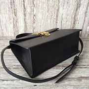 Gucci Sylvie Bag 31.5 Black Leather Top Handle Z2146 - 5