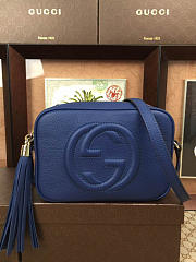 Gucci Soho Disco 21 Leather Bag Dark Blue Z2367 - 2