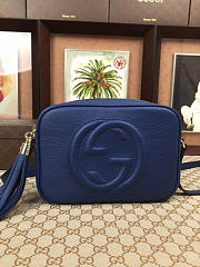 Gucci Soho Disco 21 Leather Bag Dark Blue Z2367 - 3