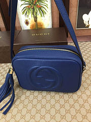 Gucci Soho Disco 21 Leather Bag Dark Blue Z2367 - 4