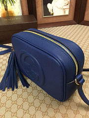 Gucci Soho Disco 21 Leather Bag Dark Blue Z2367 - 5