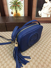 Gucci Soho Disco 21 Leather Bag Dark Blue Z2367 - 6