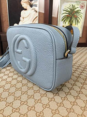 Gucci Soho Disco 21 Leather Bag Gray Z2372 - 4
