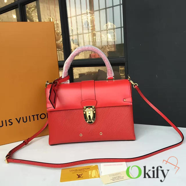 BagsAll Louis Vuitton One Handle Flap Bag Mm Red  - 1