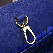 Louis Vuitton Montaigne MM 33 Tote Blue 3339  - 4