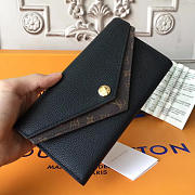 Louis Vuitton Long Wallet 19 Monogram Black 3712 - 1