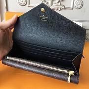 Louis Vuitton Long Wallet 19 Monogram Black 3712 - 5