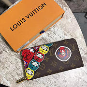 LOUIS VUITTON ZIPPY BagsAll  Wallet Red 3775 - 1