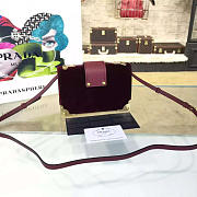 bagsAll Prada Velvet Cahier 18 Bag Wine Red 4265 - 4