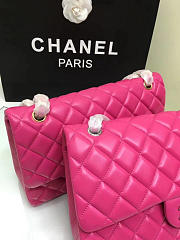 Chanel Jumbo Classic Flap Hot Pink Lambskin Silver/Gold 30cm - 5
