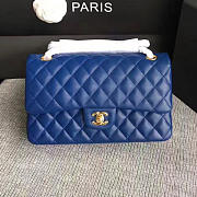 Chanel Lambskin Classic handbag Blue A01112 VS05712 25cm - 6