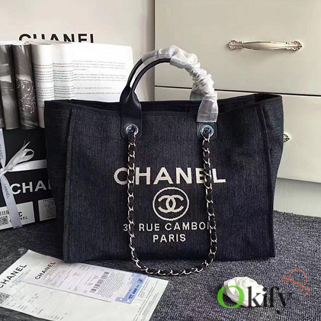CC Shopping Bag Black A68046 VS01592 38cm - 1