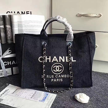 Chanel Shopping Bag Black A68046 VS01592 38cm