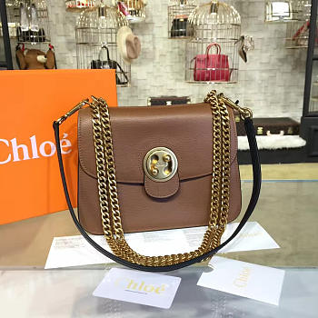 Chloe Leather Mily Brown 23.5 Z1326 