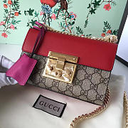 Gucci Ophidia Leather 20 Padlock Red 2163 - 1