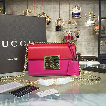 Gucci Padlock 20 Ophidia Leather Hot Pink 2167