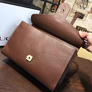 Gucci GG Marmont Leather Tote Bag Brown 2241 31.5cm - 5