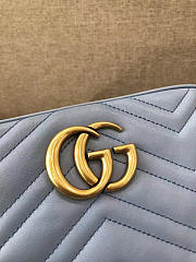 Gucci GG Marmont 25 matelassé dusty blue 2401 - 4
