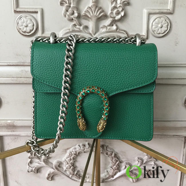 Gucci Dionysus 20 Mini Shoulder Bag Green Leather Z035 - 1