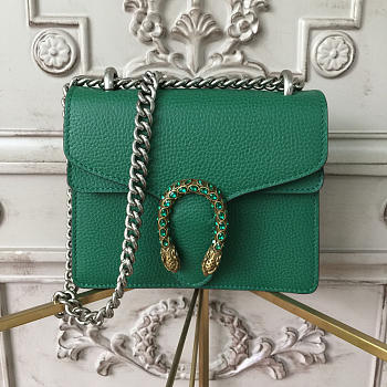 Gucci Dionysus 20 Mini Shoulder Bag Green Leather Z035