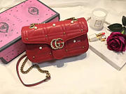 Gucci GG Marmont 26 Red Matelassé Pearl Bag 2640 - 2