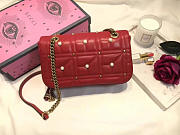 Gucci GG Marmont 26 Red Matelassé Pearl Bag 2640 - 4